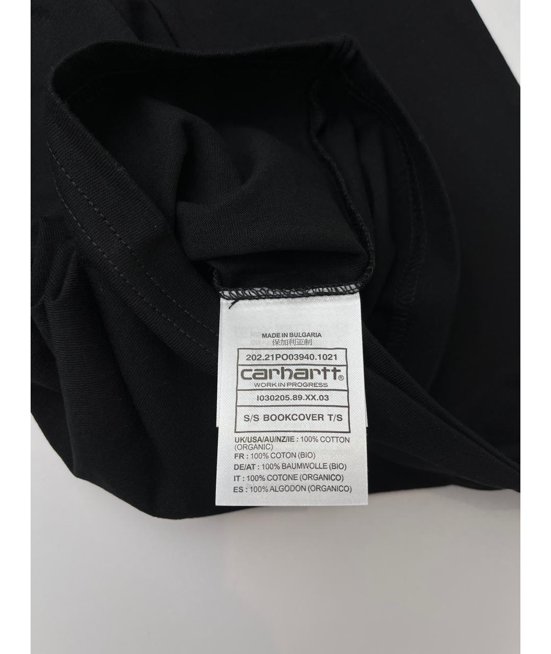 CARHARTT WIP Черная хлопковая футболка, фото 6