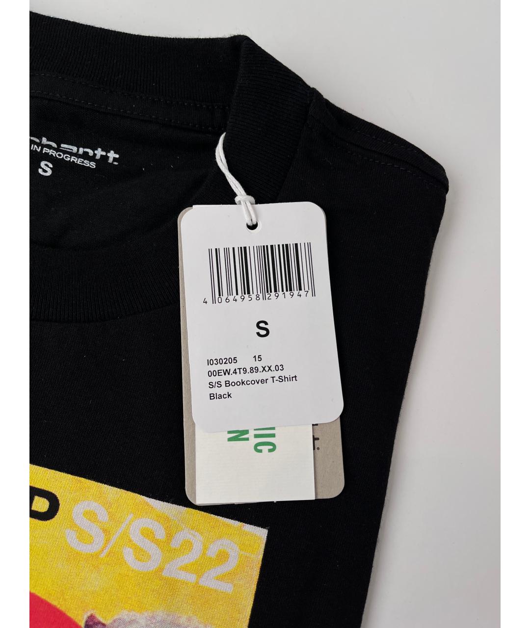 CARHARTT WIP Черная хлопковая футболка, фото 3