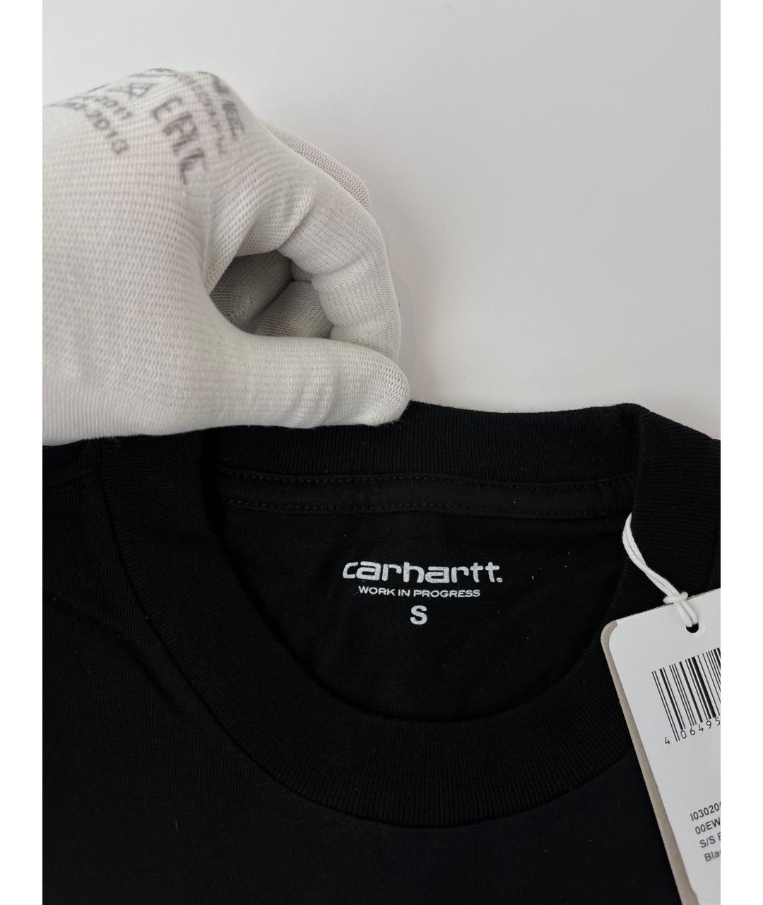 CARHARTT WIP Черная хлопковая футболка, фото 4