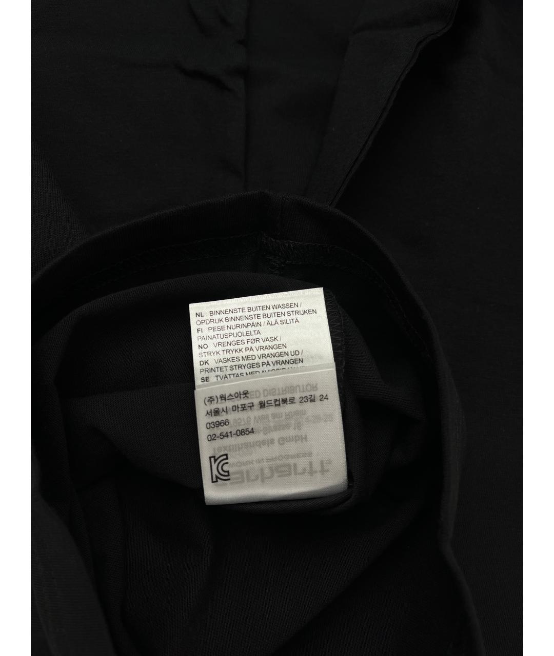 CARHARTT WIP Черная хлопковая футболка, фото 6