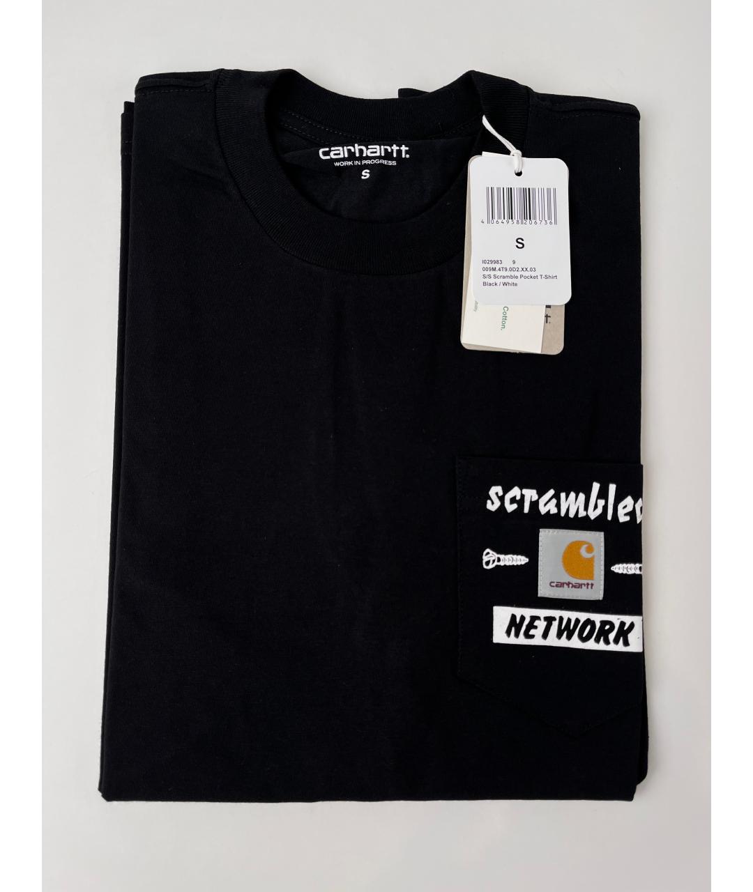 CARHARTT WIP Черная хлопковая футболка, фото 2