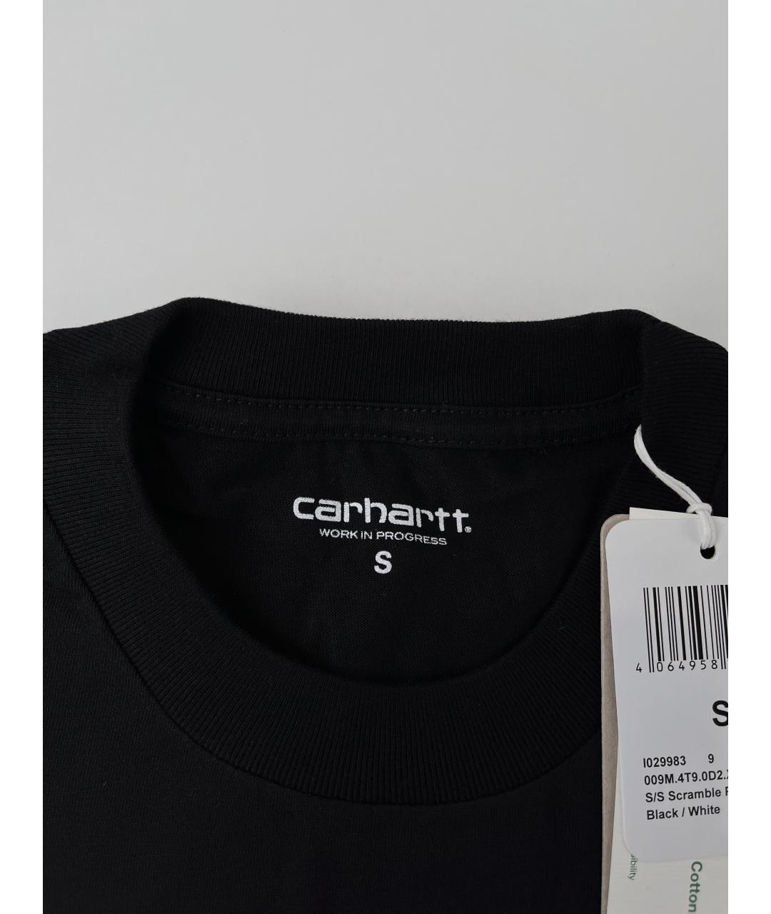 CARHARTT WIP Черная хлопковая футболка, фото 4
