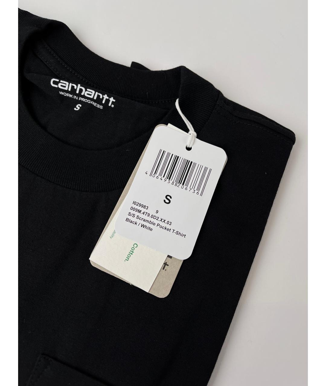 CARHARTT WIP Черная хлопковая футболка, фото 3