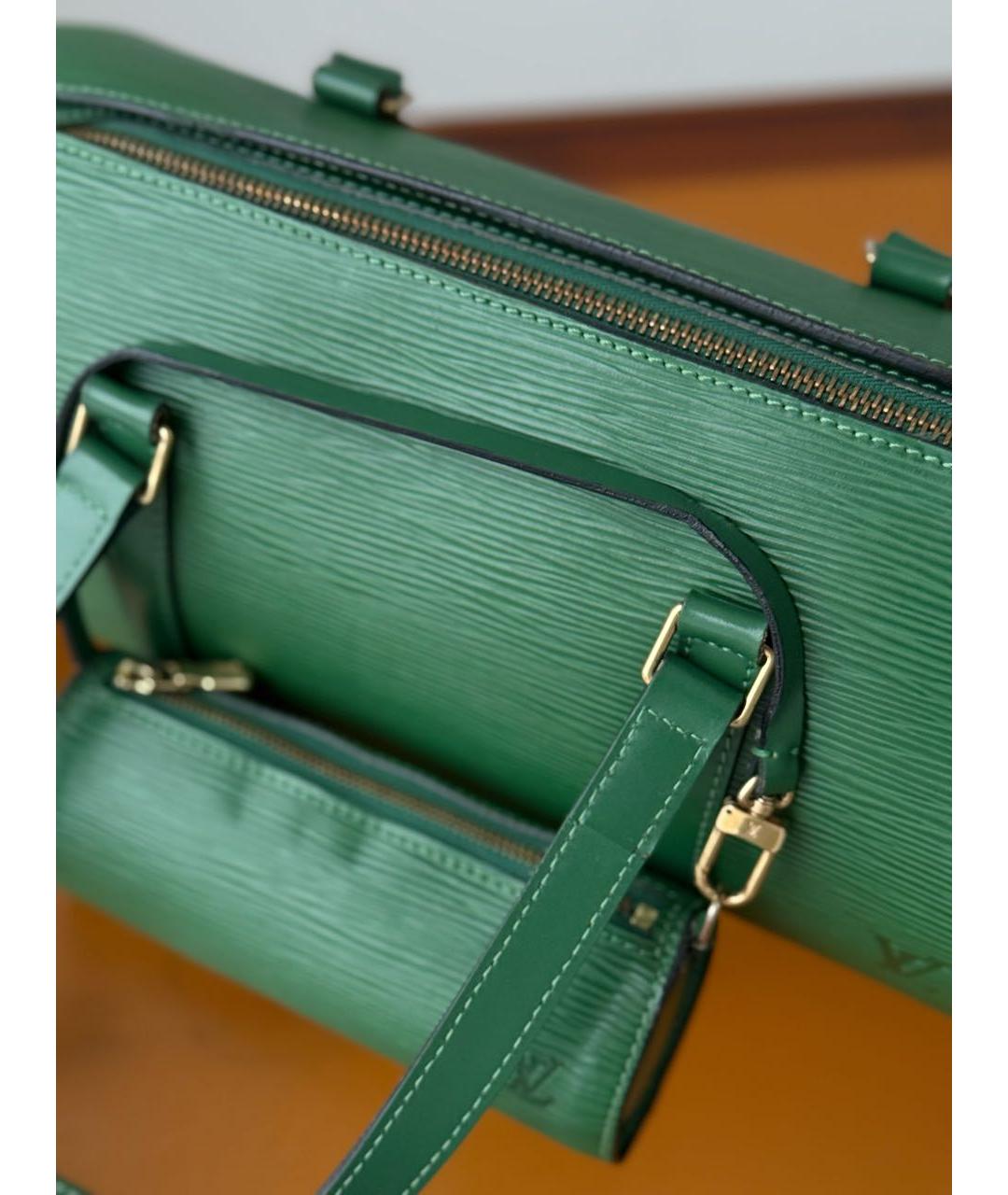 LOUIS VUITTON Зеленая кожаная сумка через плечо, фото 6