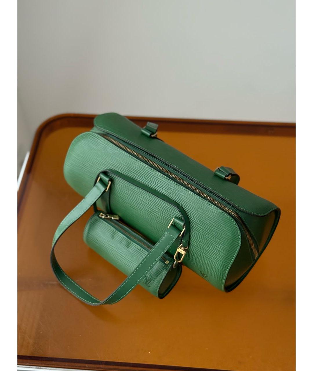 LOUIS VUITTON Зеленая кожаная сумка через плечо, фото 5