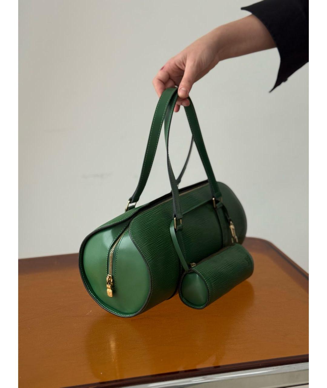 LOUIS VUITTON Зеленая кожаная сумка через плечо, фото 2