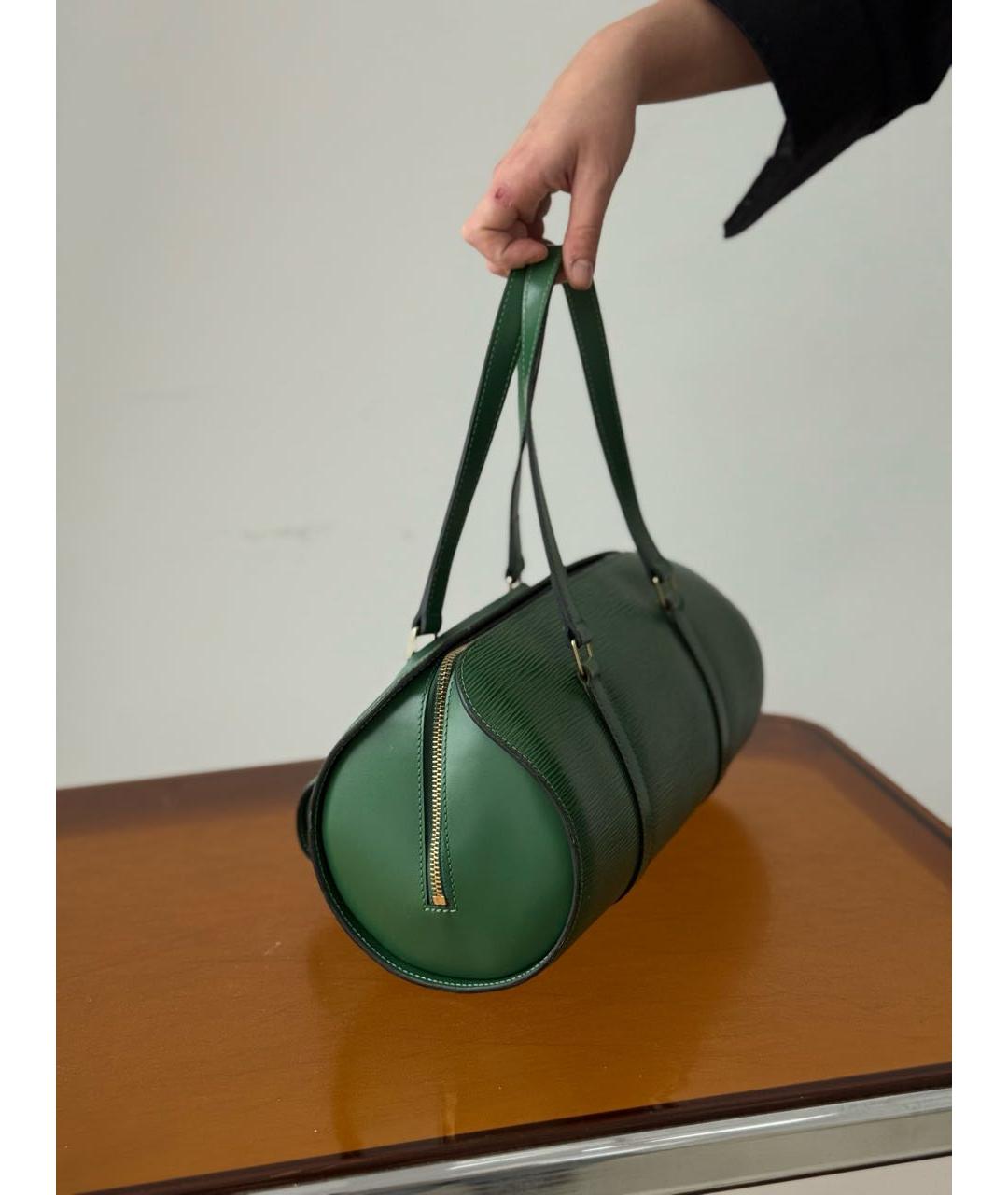 LOUIS VUITTON Зеленая кожаная сумка через плечо, фото 4