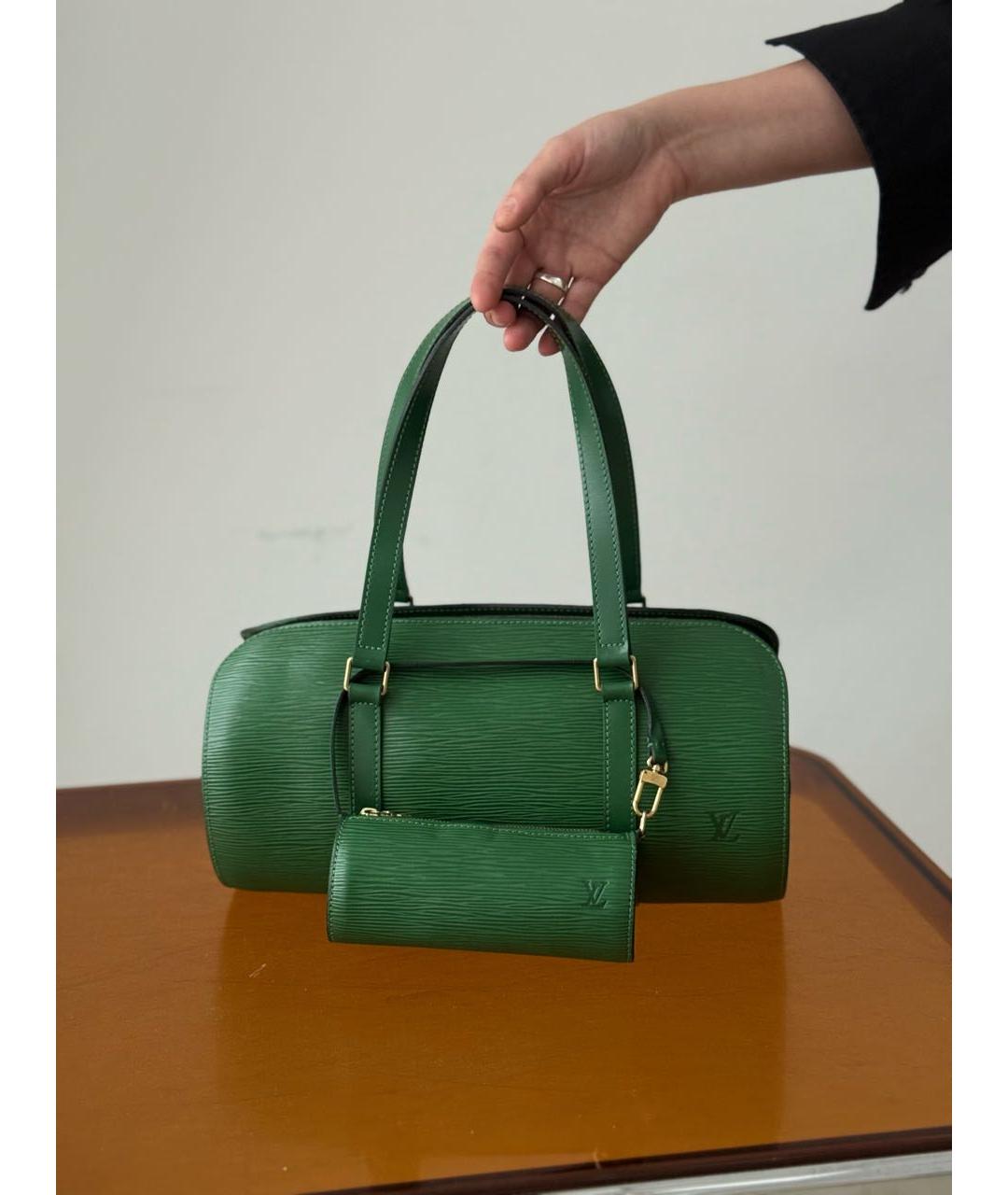 LOUIS VUITTON Зеленая кожаная сумка через плечо, фото 9