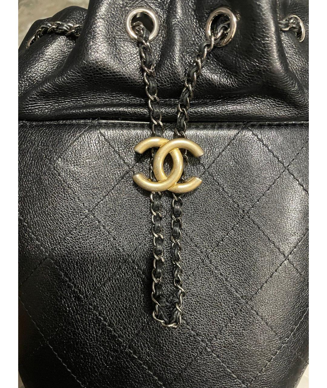 CHANEL Черная кожаная сумка через плечо, фото 5