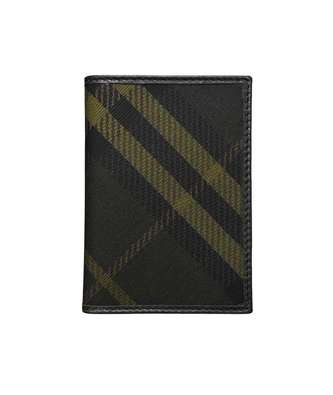 BURBERRY Зеленый кожаный кардхолдер, фото 1