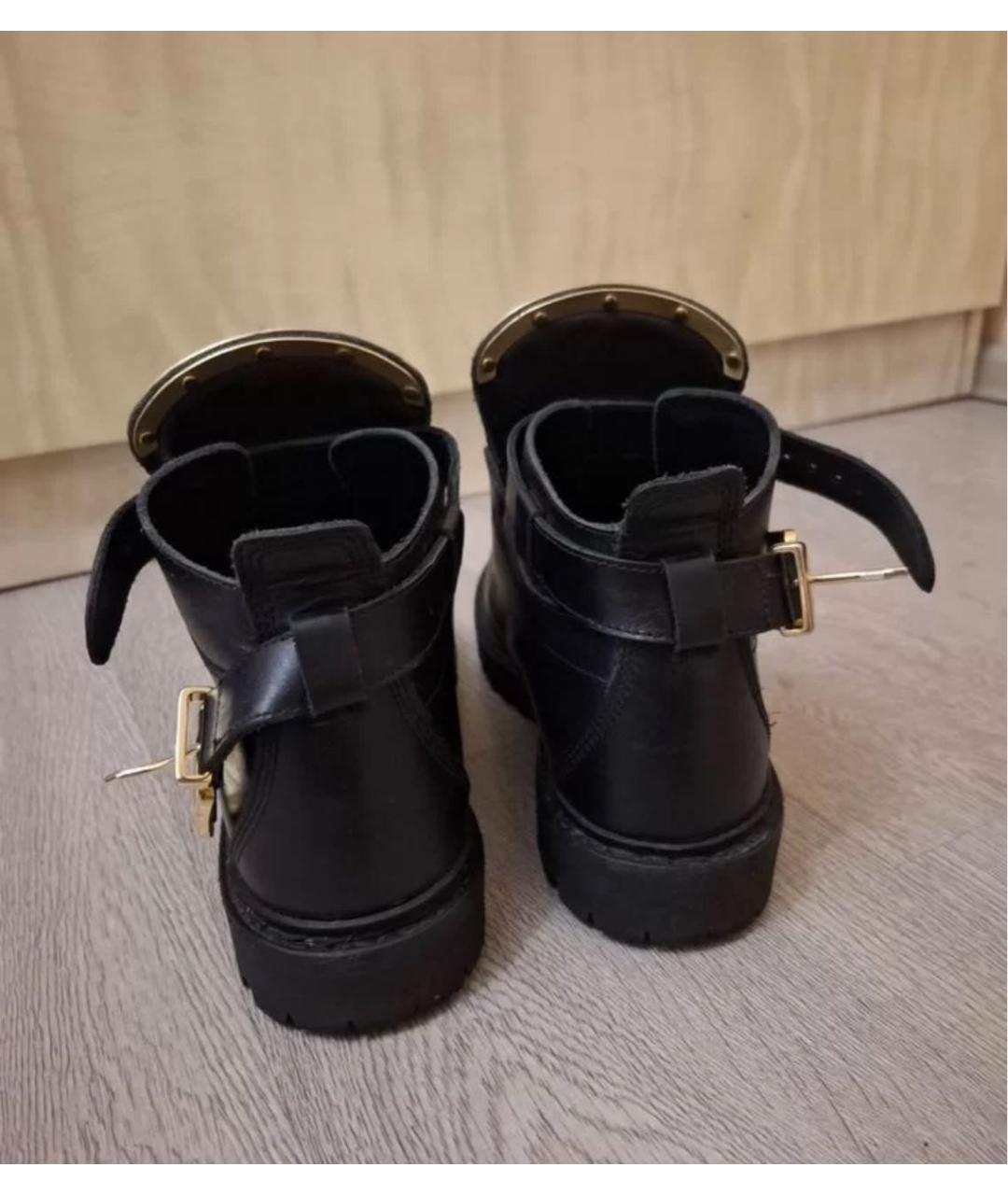 BALMAIN Черные кожаные ботинки, фото 4