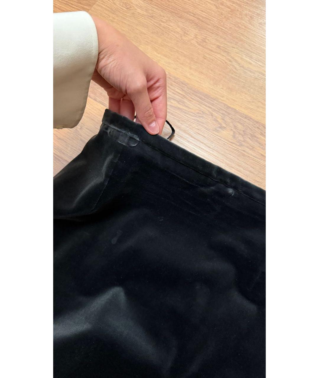 HERMES Антрацитовая бархатная юбка миди, фото 3