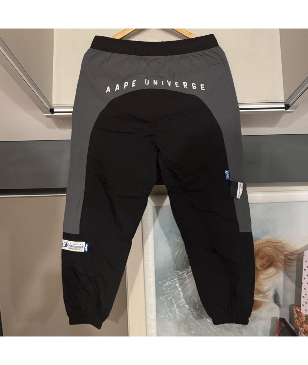 A BATHING APE Черный полиэстеровый спортивный костюм, фото 4