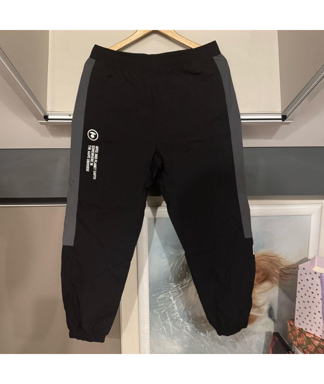 A BATHING APE Черный полиэстеровый спортивный костюм, фото 3