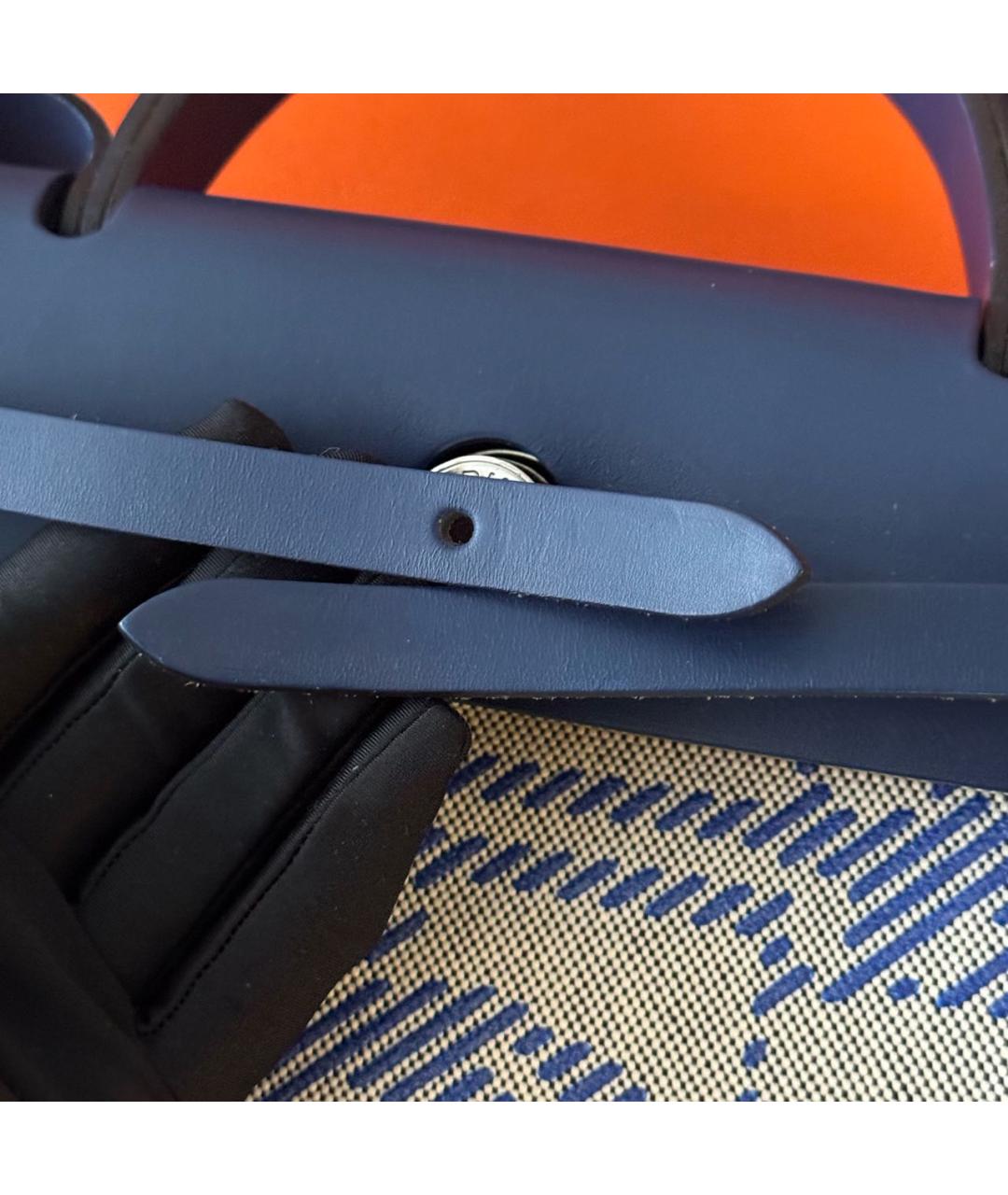 HERMES Синяя тканевая сумка через плечо, фото 8