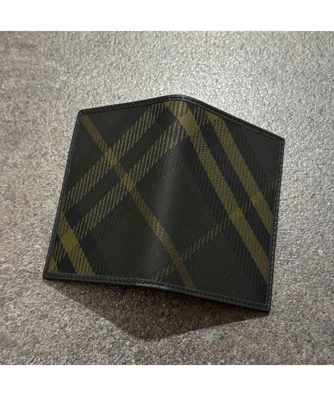 BURBERRY Зеленый кожаный кардхолдер, фото 4