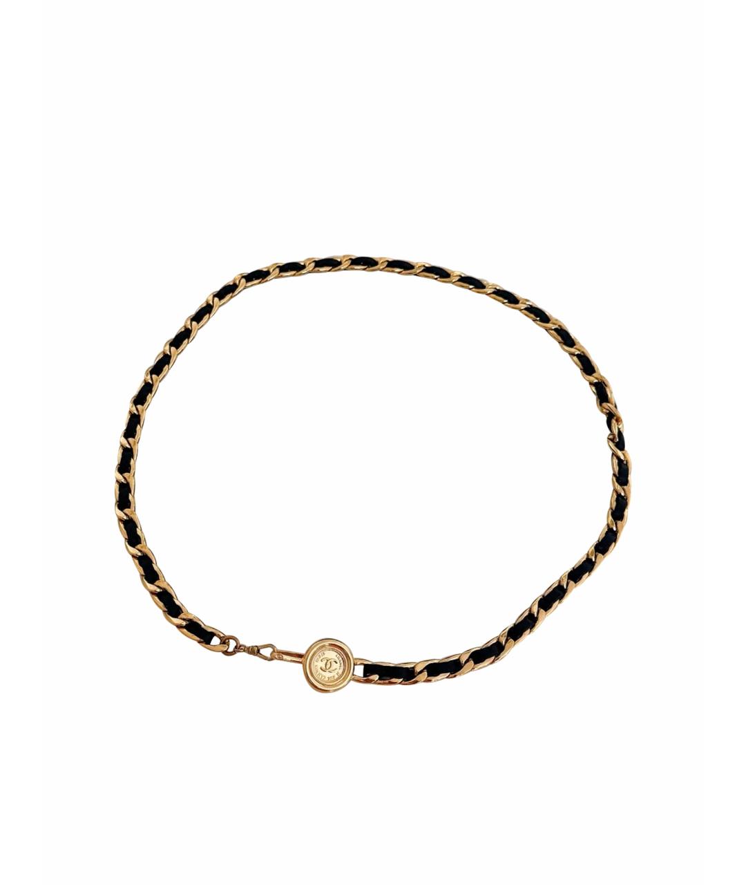 CHANEL Черный кожаный ремень, фото 1