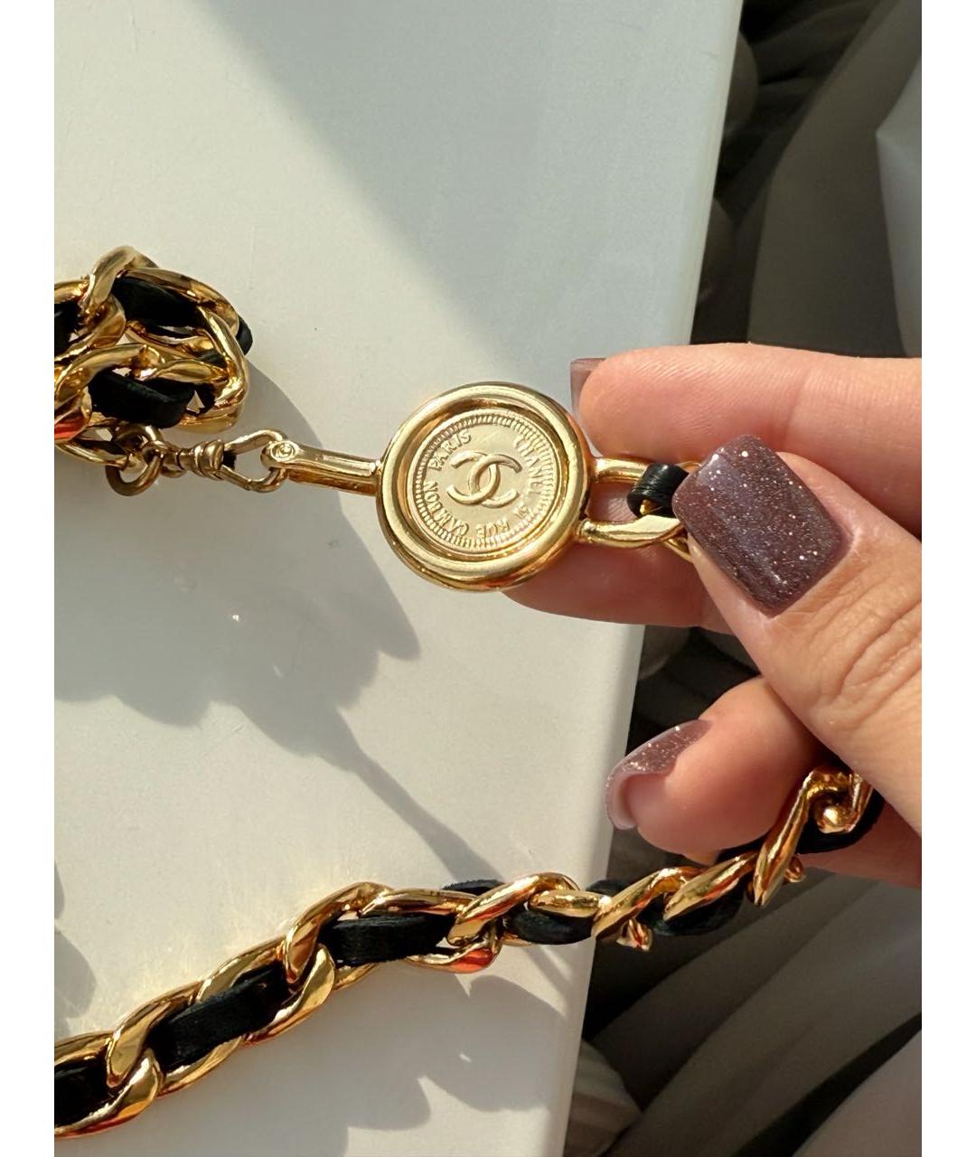 CHANEL Черный кожаный ремень, фото 7