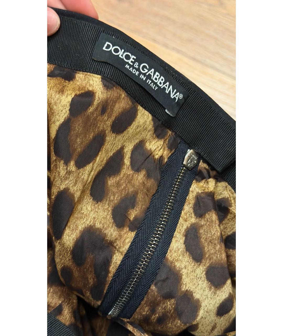 DOLCE&GABBANA Черная хлопковая юбка миди, фото 3