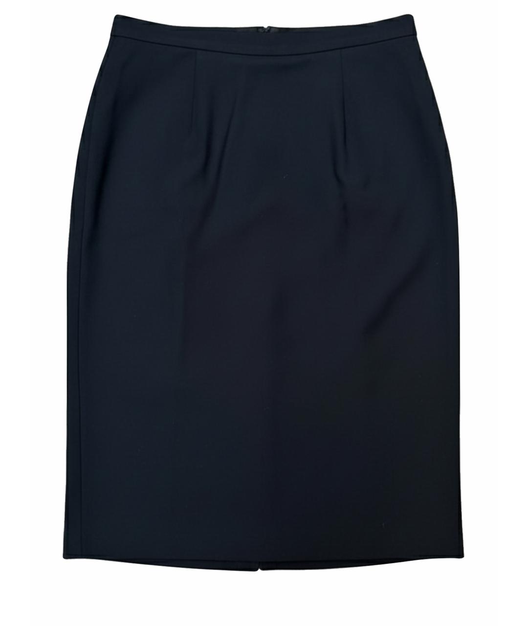 DOLCE&GABBANA Черная хлопковая юбка миди, фото 1