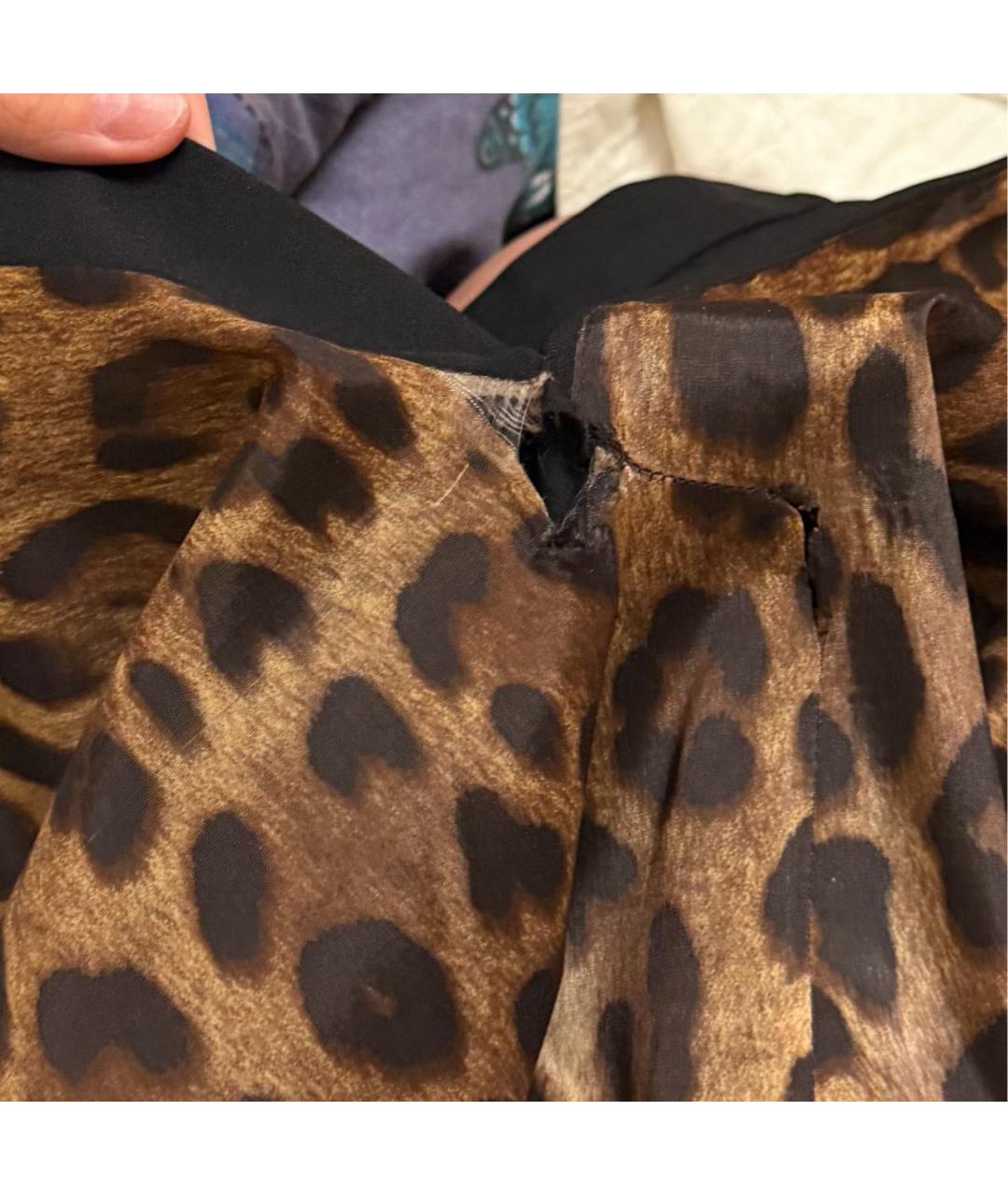 DOLCE&GABBANA Черная хлопковая юбка миди, фото 4