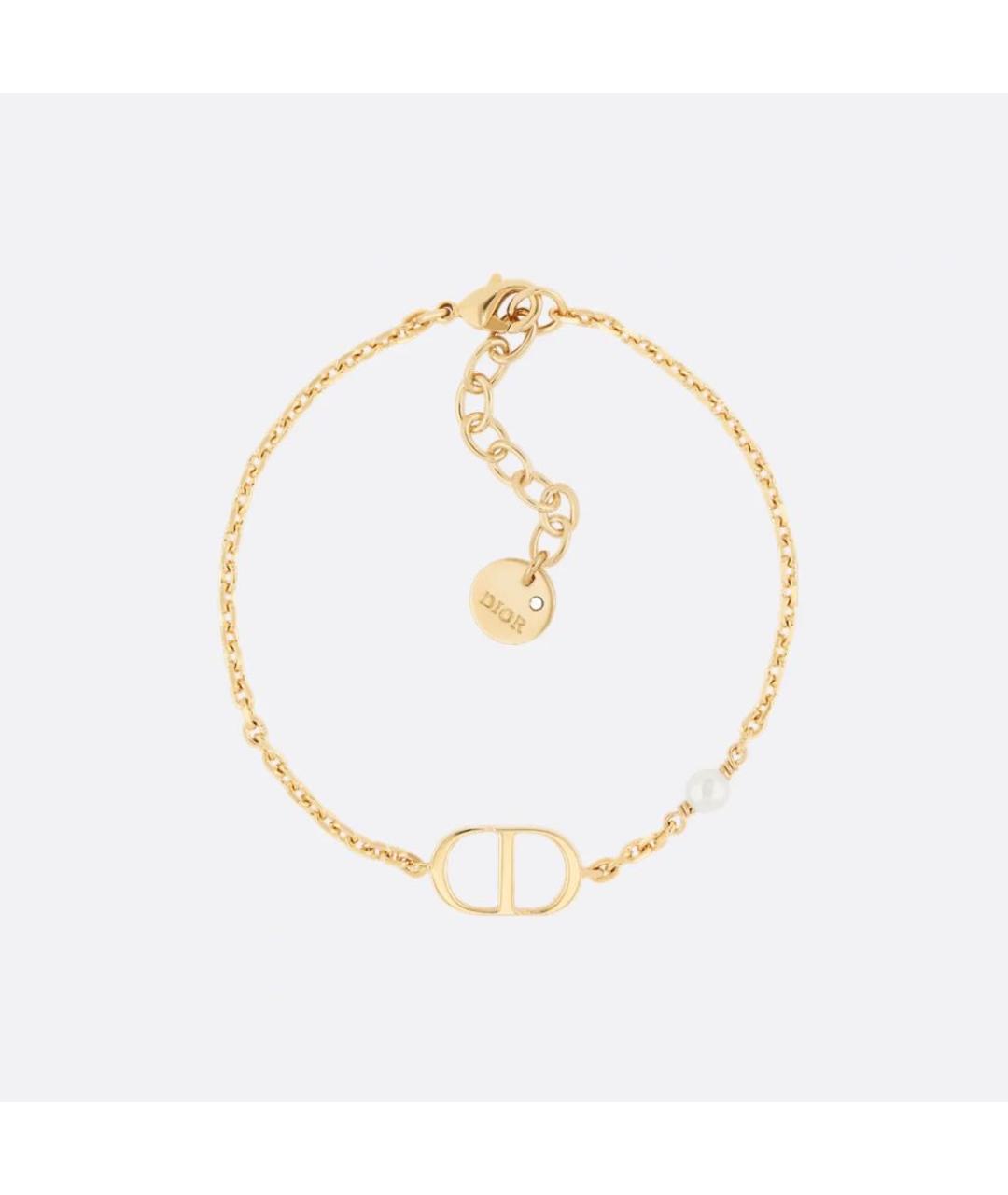 CHRISTIAN DIOR Золотой металлический браслет, фото 3