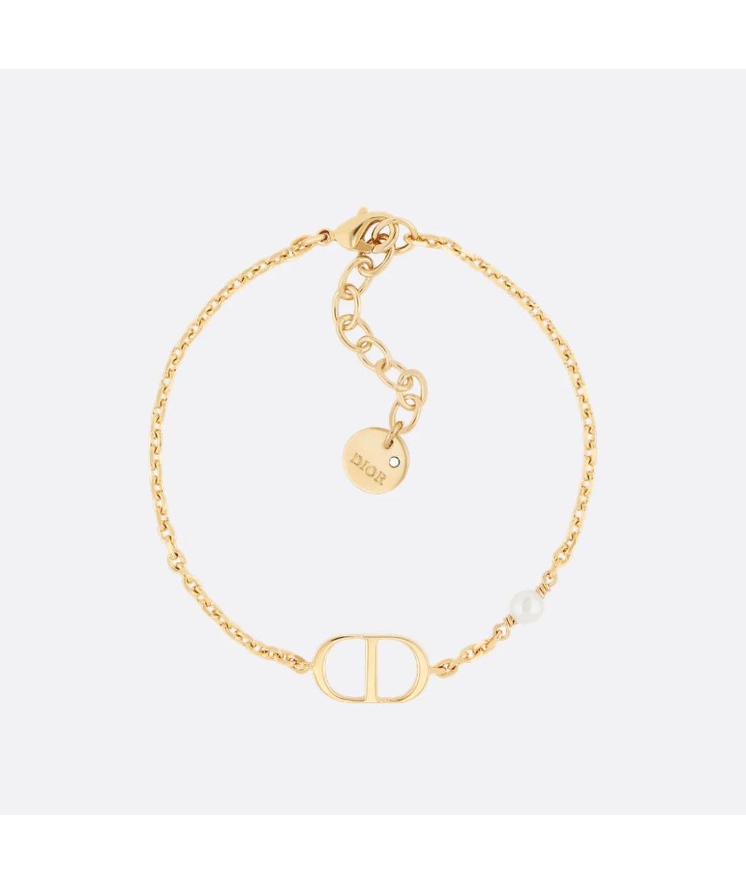 CHRISTIAN DIOR Золотой металлический браслет, фото 4