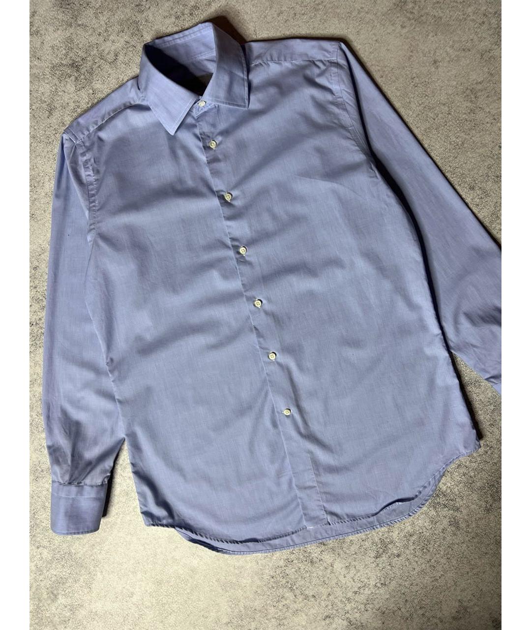 CANALI Голубая хлопковая классическая рубашка, фото 3