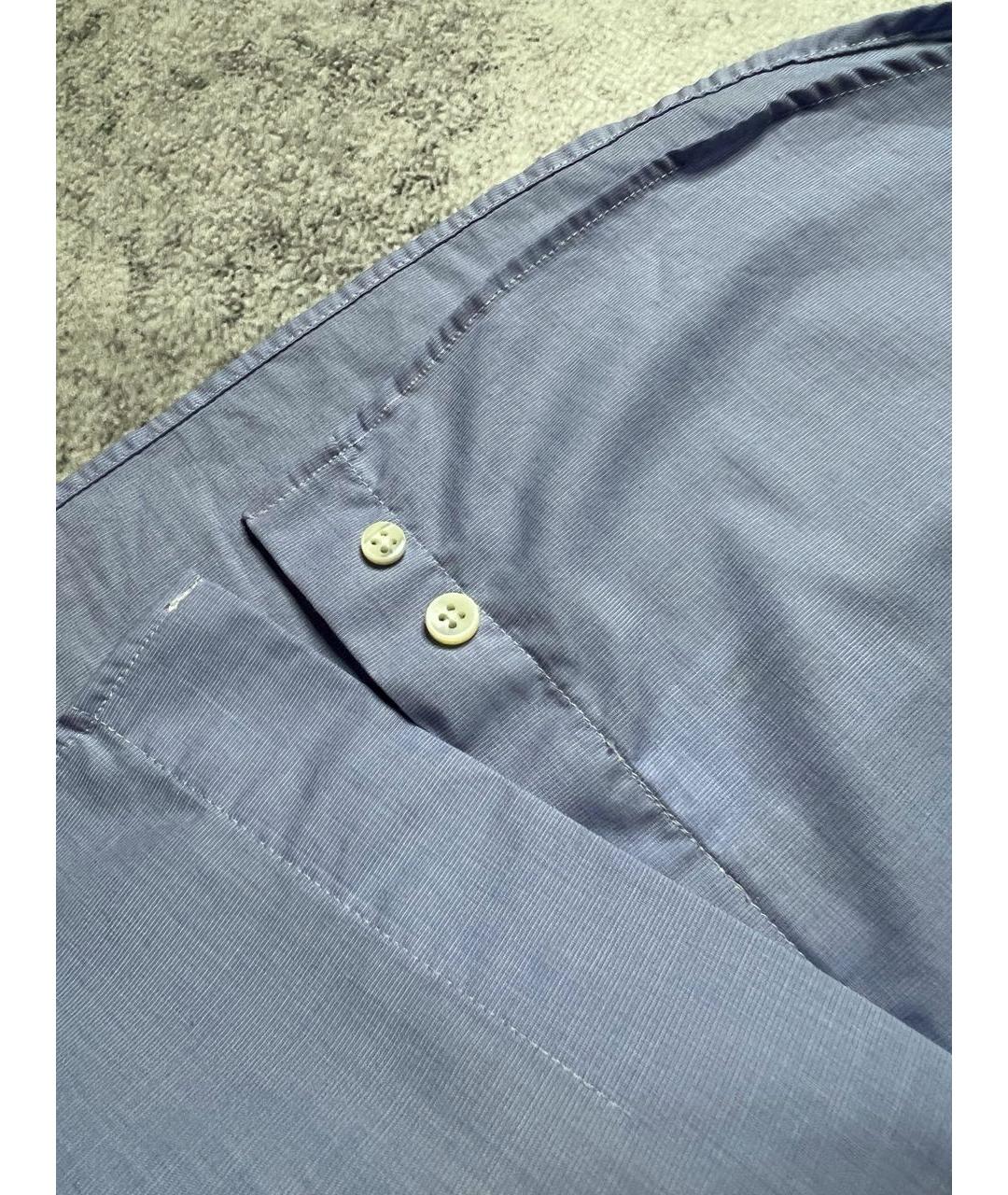 CANALI Голубая хлопковая классическая рубашка, фото 5