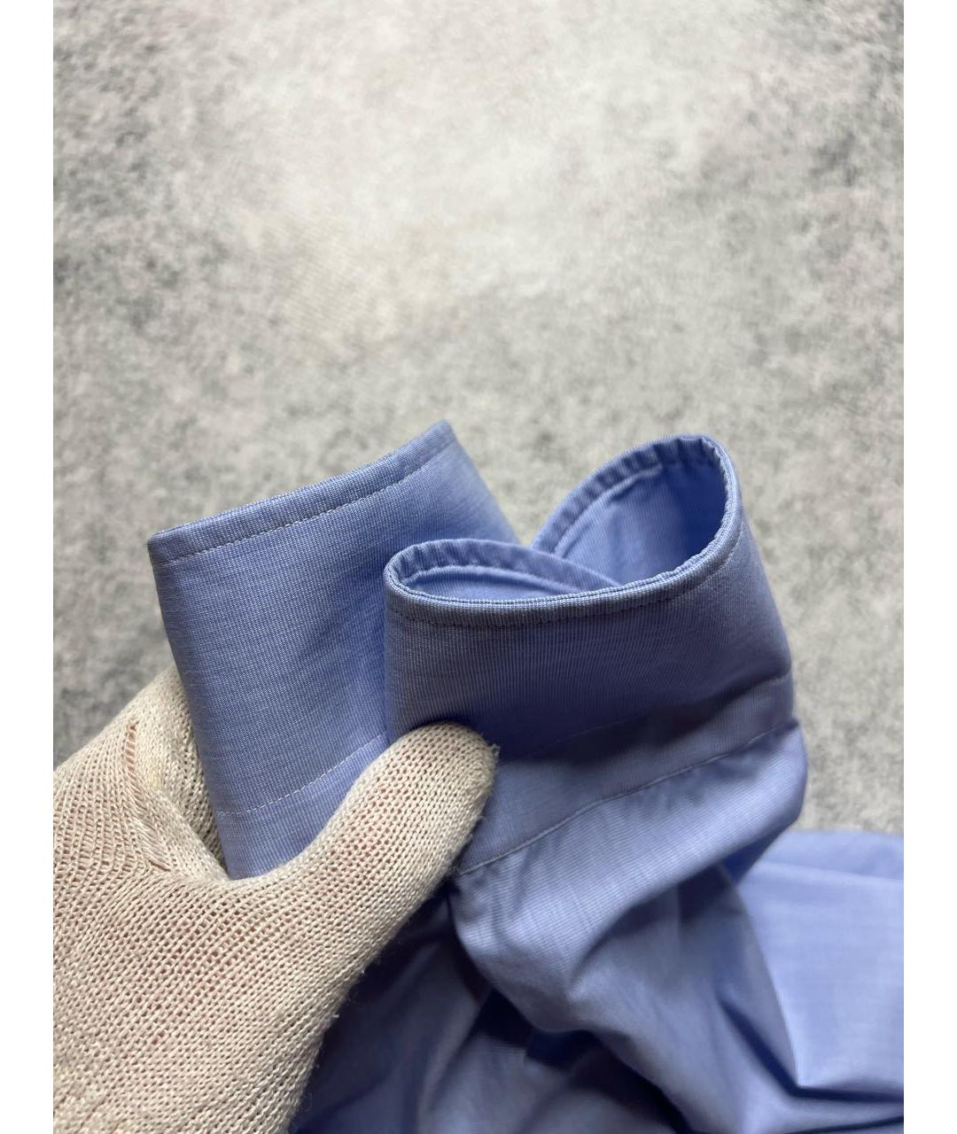 CANALI Голубая хлопковая классическая рубашка, фото 8