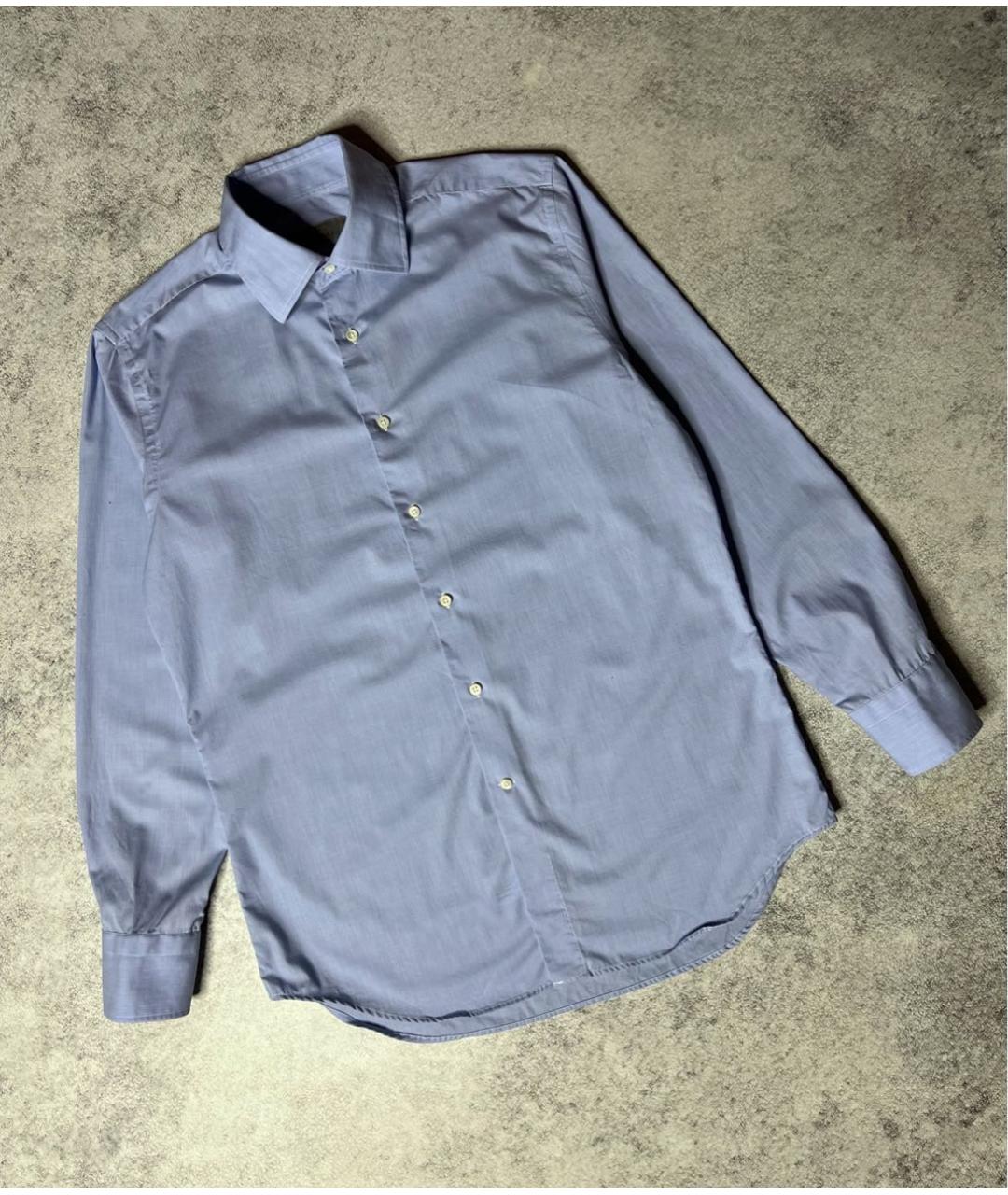 CANALI Голубая хлопковая классическая рубашка, фото 9