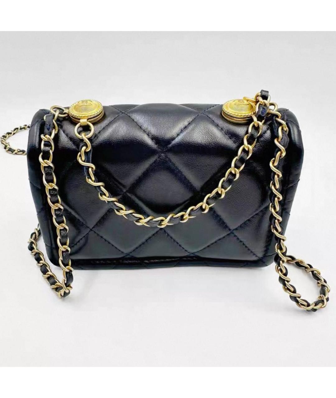 CHANEL Черная кожаная сумка через плечо, фото 3