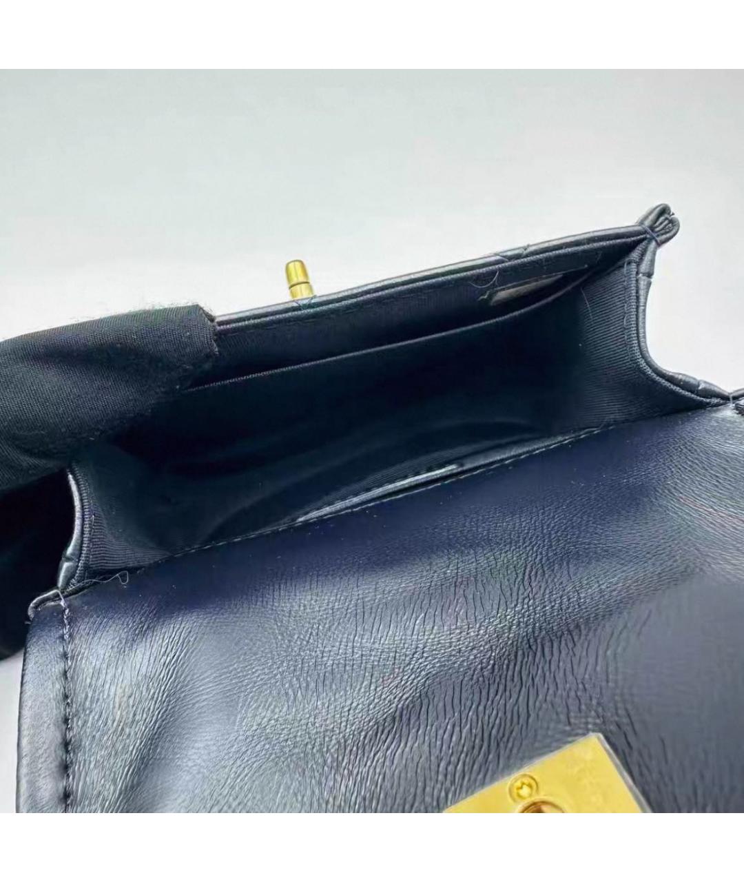 CHANEL Черная кожаная сумка через плечо, фото 8