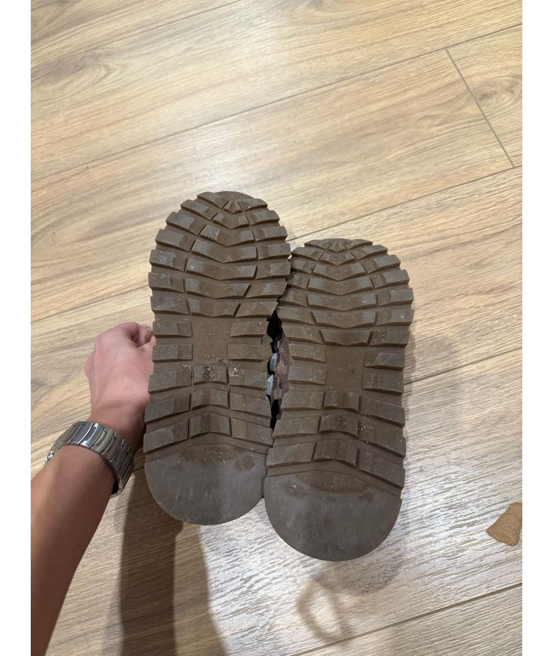 BRUNELLO CUCINELLI Коричневые замшевые кроссовки, фото 6