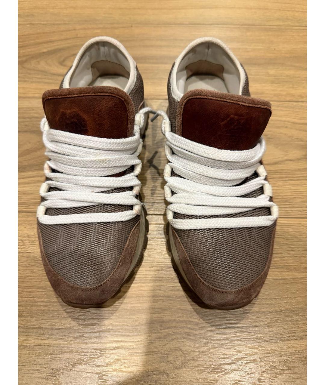 BRUNELLO CUCINELLI Коричневые замшевые кроссовки, фото 3