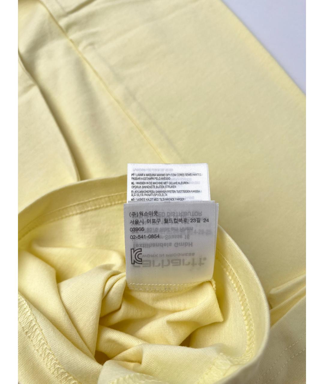 CARHARTT WIP Желтая хлопковая футболка, фото 6