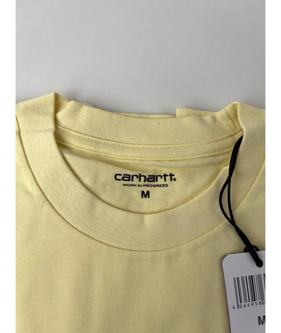 CARHARTT WIP Желтая хлопковая футболка, фото 4