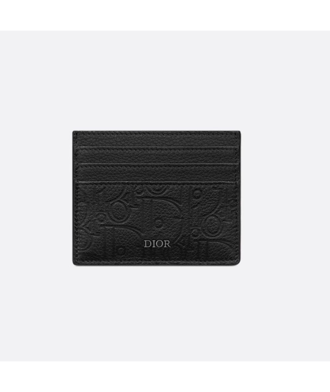 CHRISTIAN DIOR Черный кожаный кардхолдер, фото 5