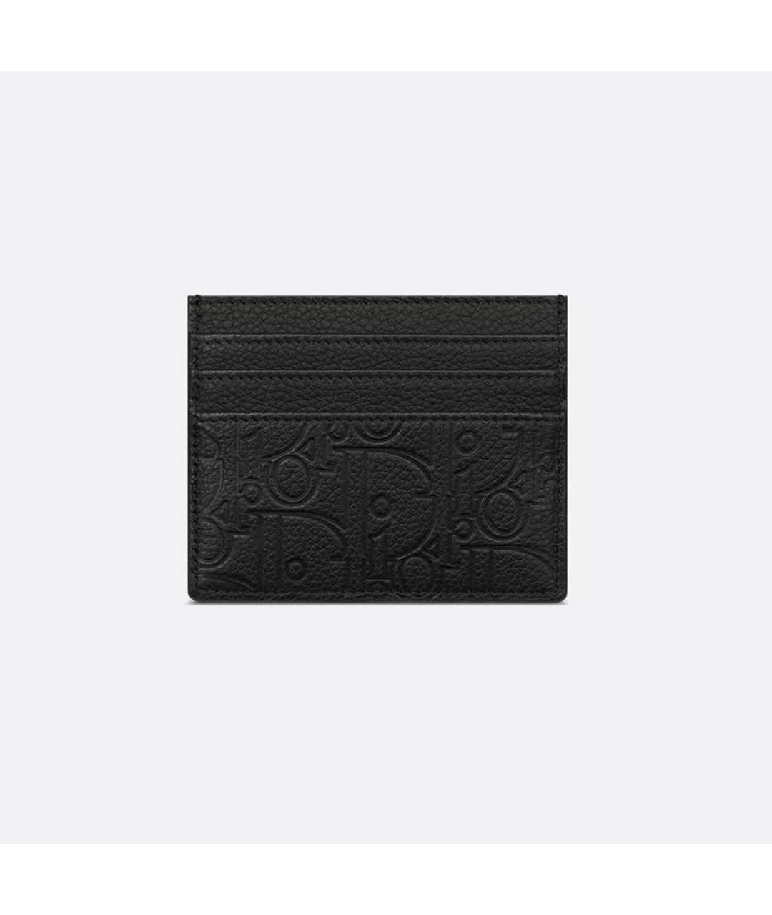 CHRISTIAN DIOR Черный кожаный кардхолдер, фото 2