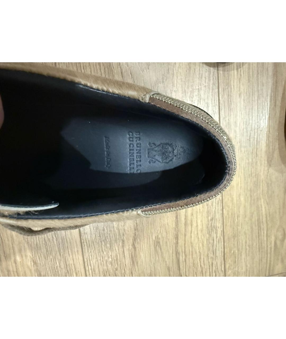 BRUNELLO CUCINELLI Бежевые кеды, фото 7