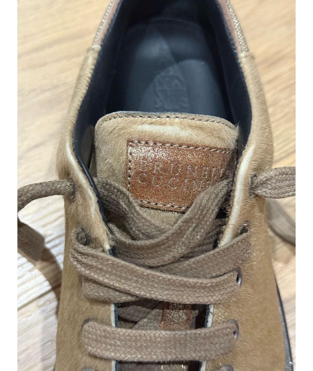 BRUNELLO CUCINELLI Бежевые кеды, фото 6