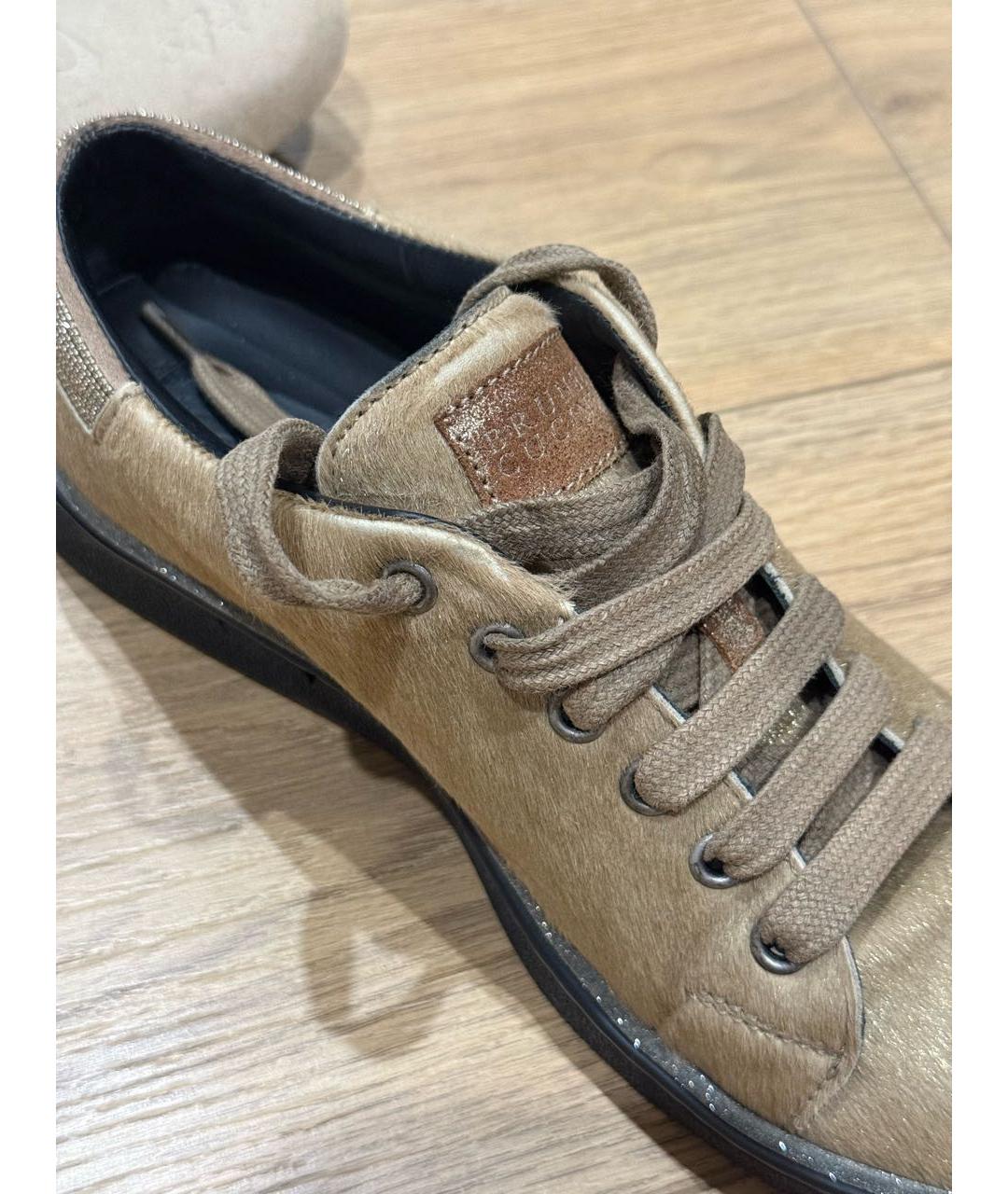 BRUNELLO CUCINELLI Бежевые кеды, фото 8