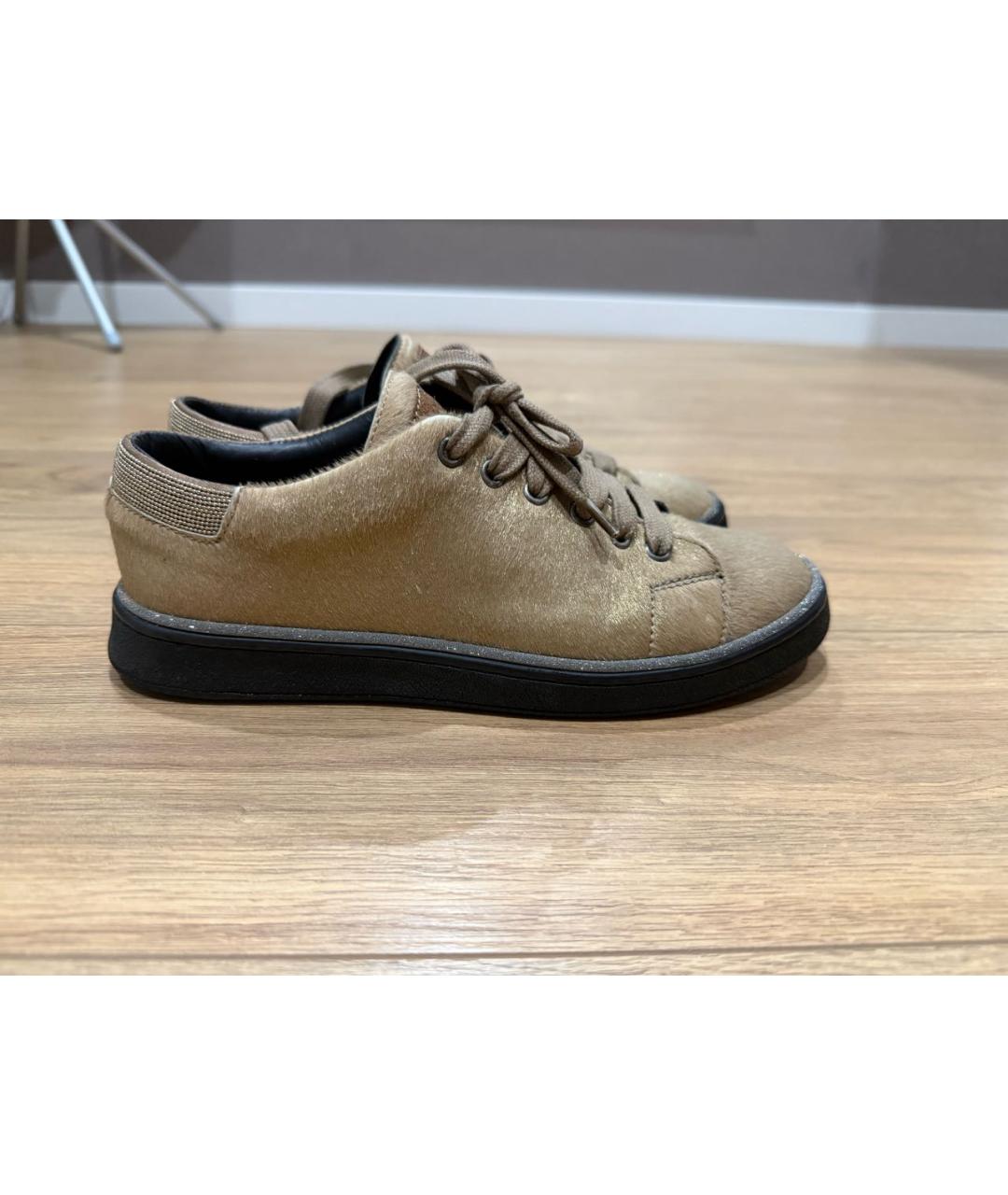 BRUNELLO CUCINELLI Бежевые кеды, фото 9