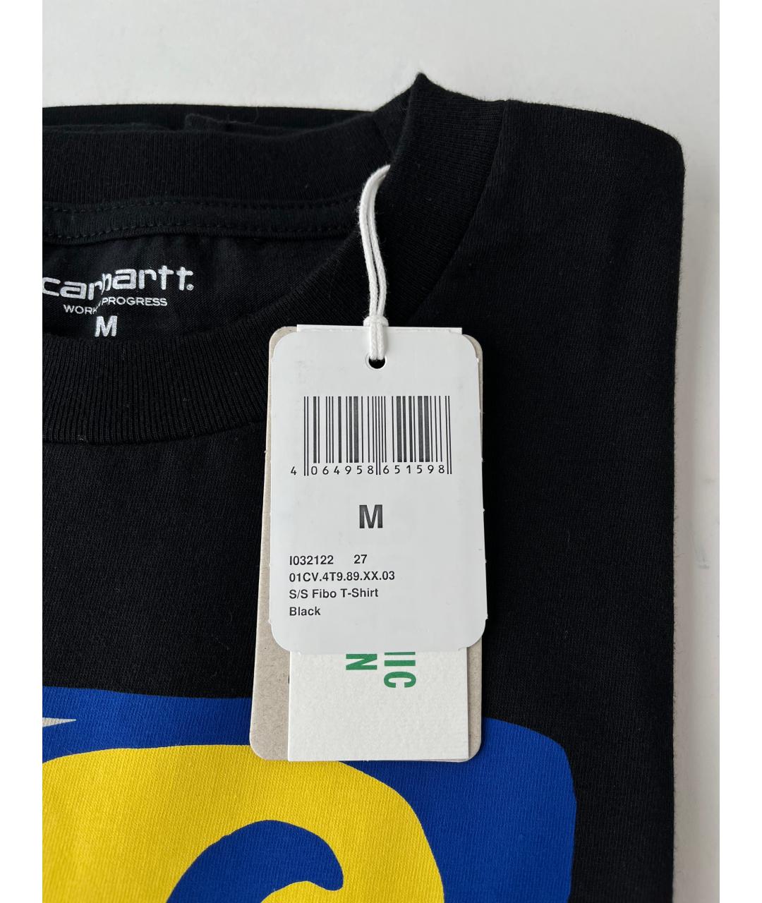 CARHARTT WIP Черная хлопковая футболка, фото 3