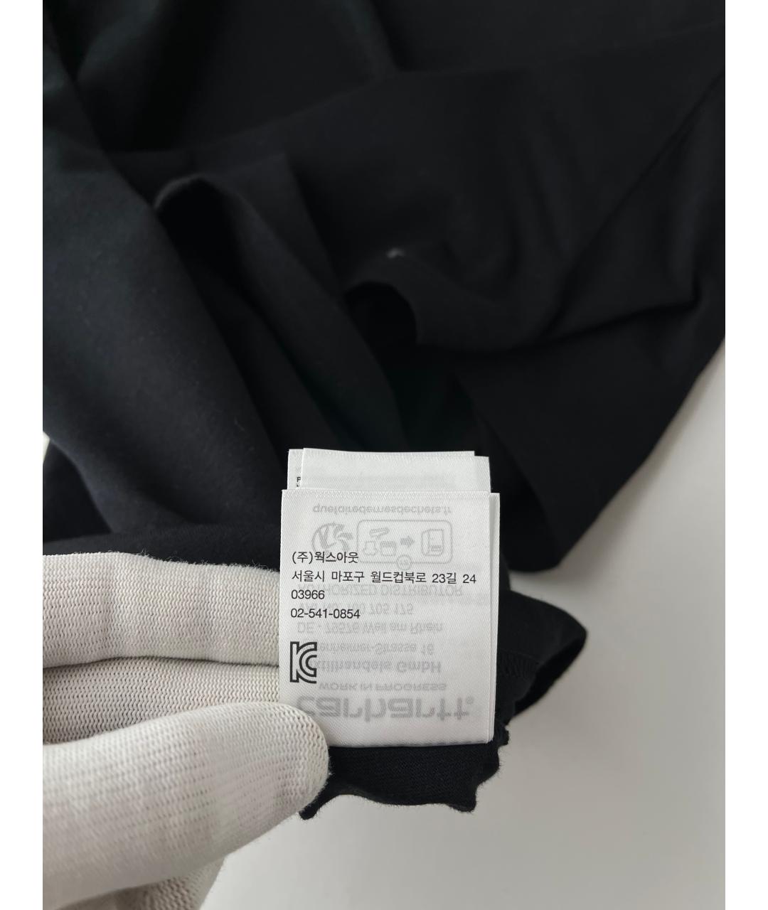 CARHARTT WIP Черная хлопковая футболка, фото 6