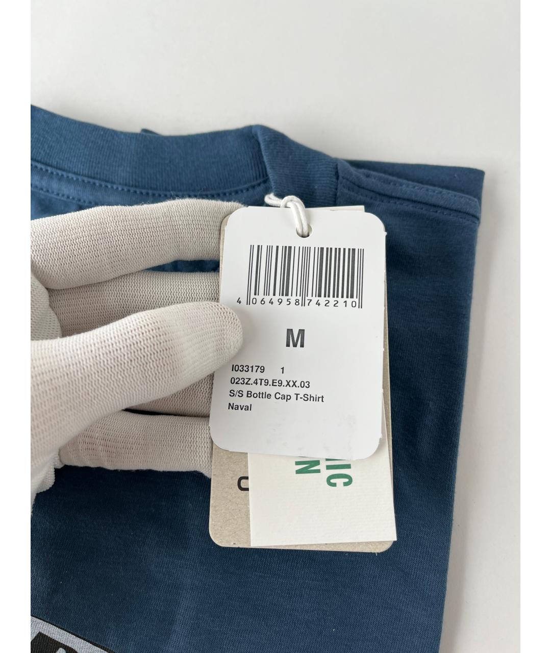 CARHARTT WIP Голубая хлопковая футболка, фото 3