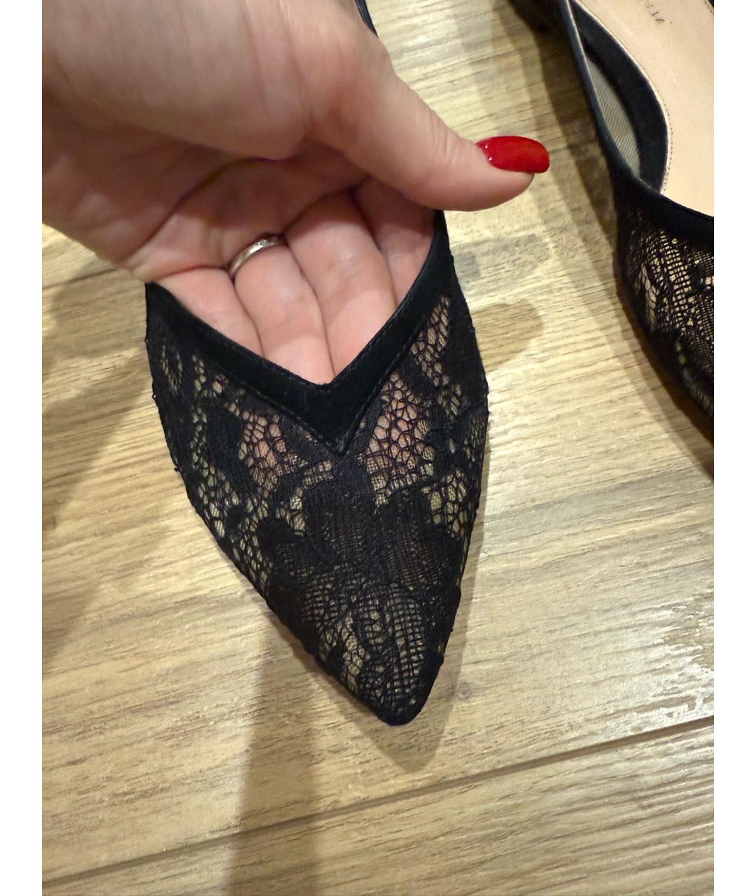 GIANVITO ROSSI Черные текстильные балетки, фото 7