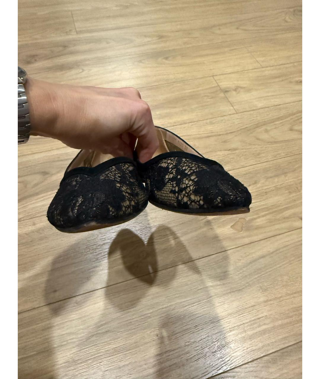 GIANVITO ROSSI Черные текстильные балетки, фото 5