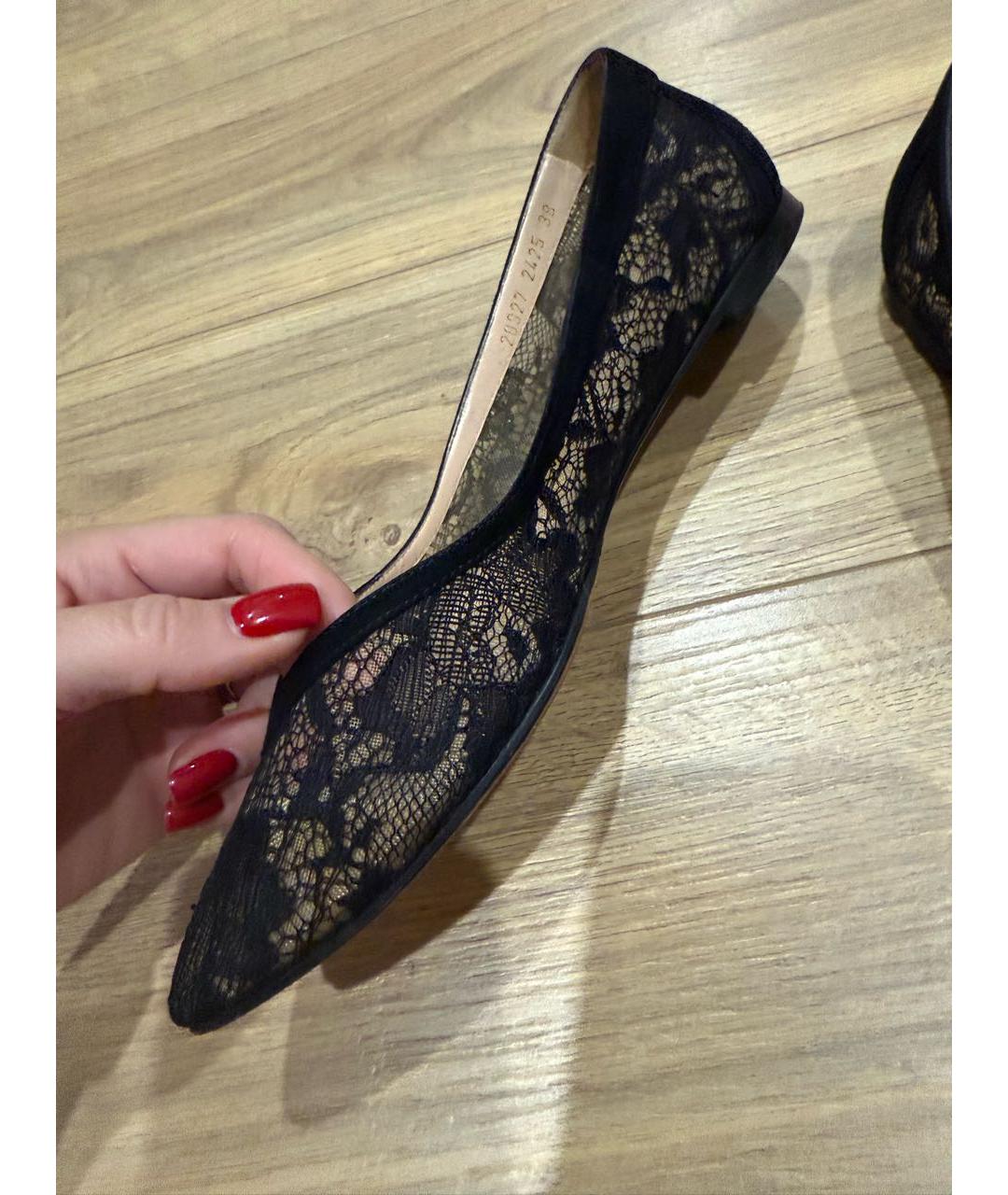 GIANVITO ROSSI Черные текстильные балетки, фото 8