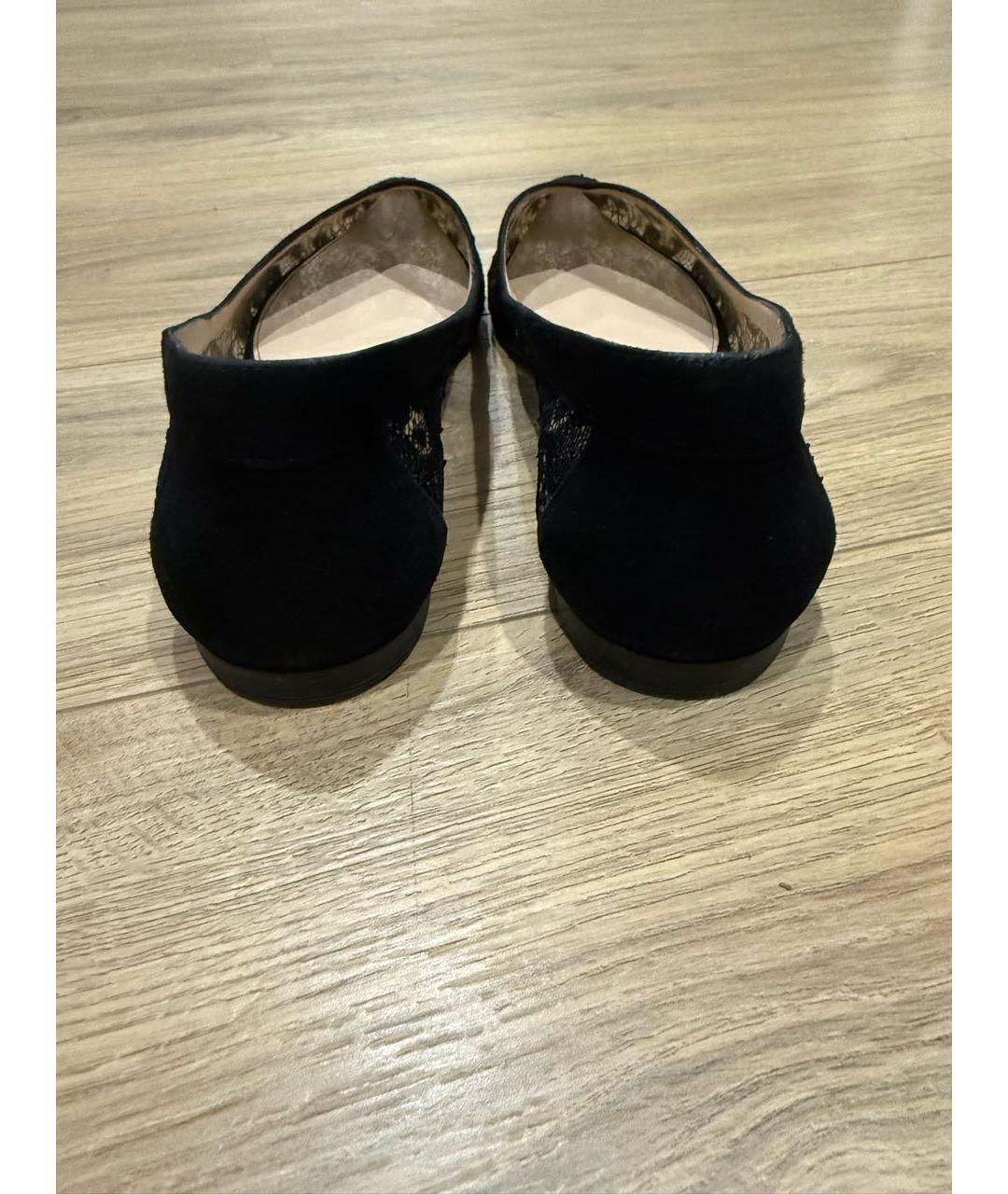 GIANVITO ROSSI Черные текстильные балетки, фото 4